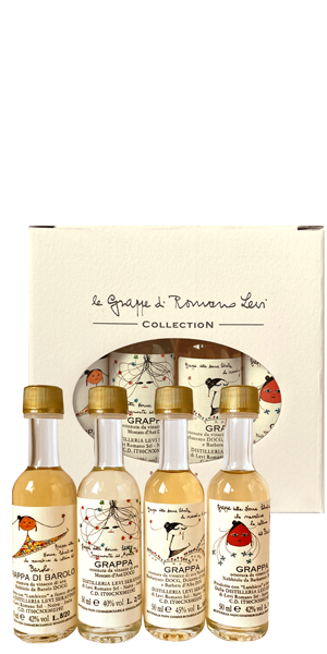 Romano Levi Grappa Miniaturflaschen (4 x 50 ml)